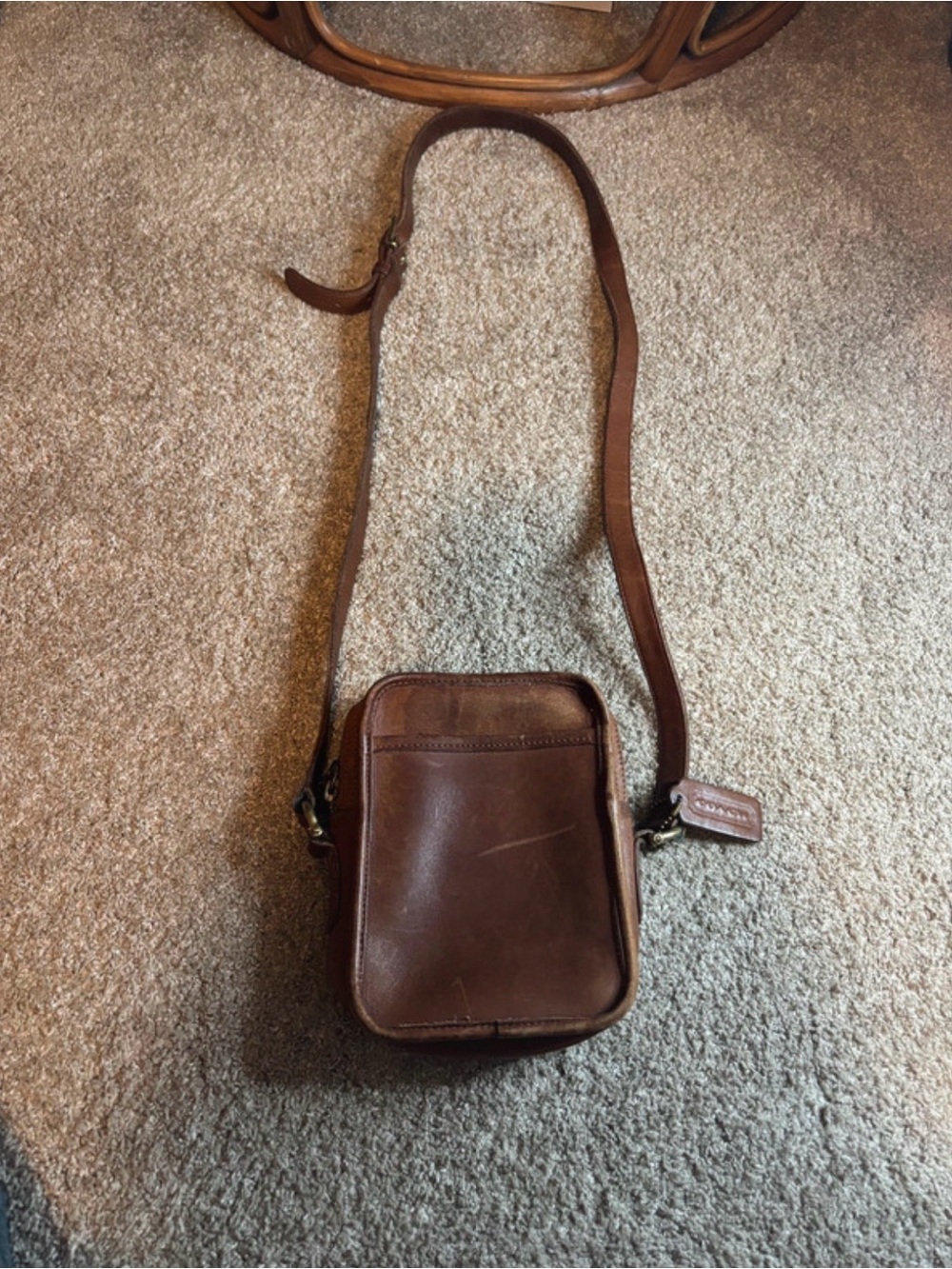 Vintage Coach Brown Leather Mini Satchel Crossbody